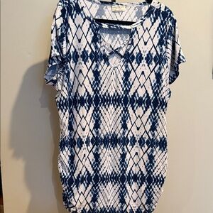 Bobbie Brooks Blue and White Plus Size Top